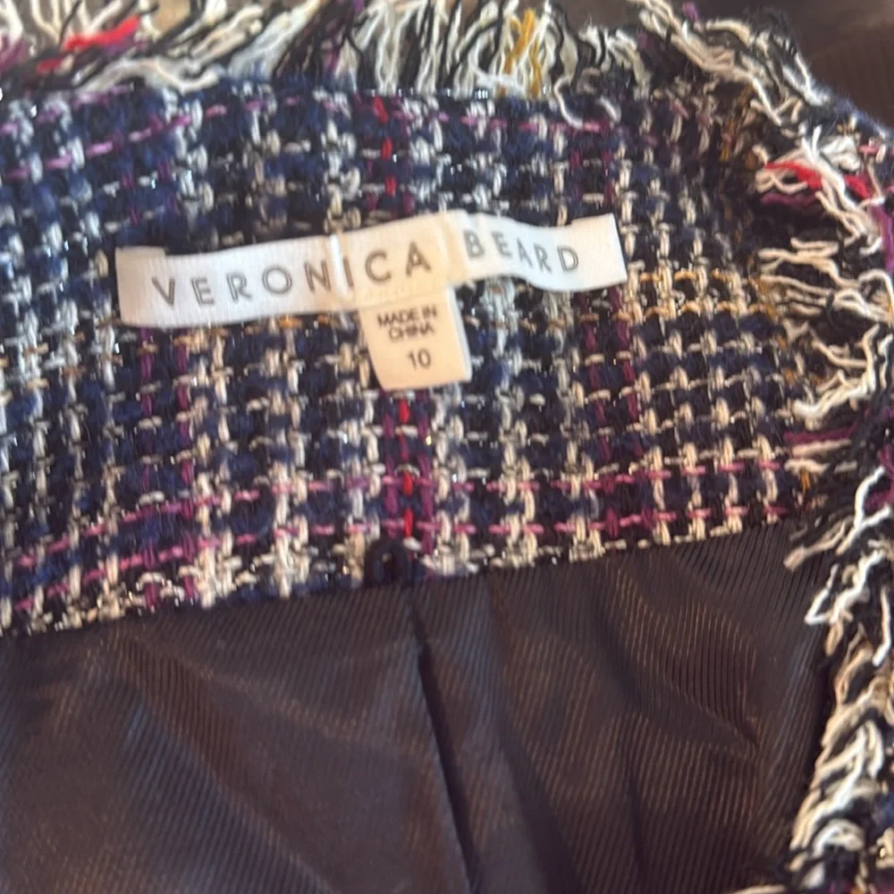 Veronica Beard Metallic Navy Tweed Jerry Jacket NWOT - Picture 11 of 11